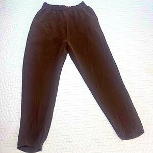 Zoran Brown Silk Pants